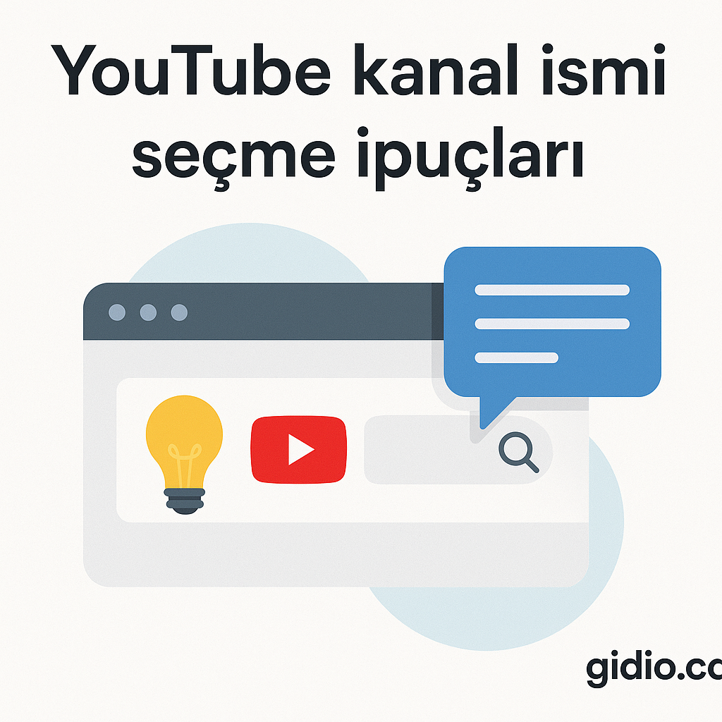 YouTube kanal ismi seçme ipuçları
